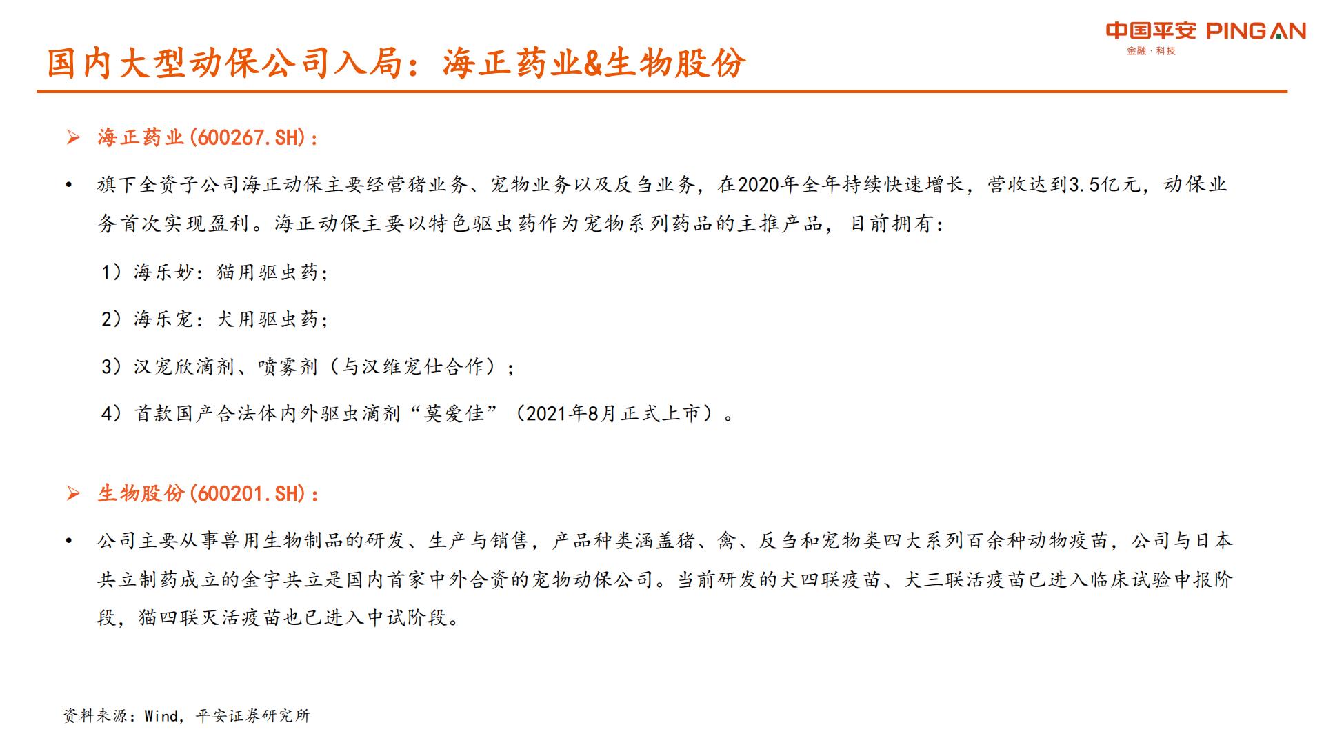 宠物行业系列研究报告二：国产宠物药品发力在即，宠物医院市场格局初定-平安证券-20210902-40页.pdf