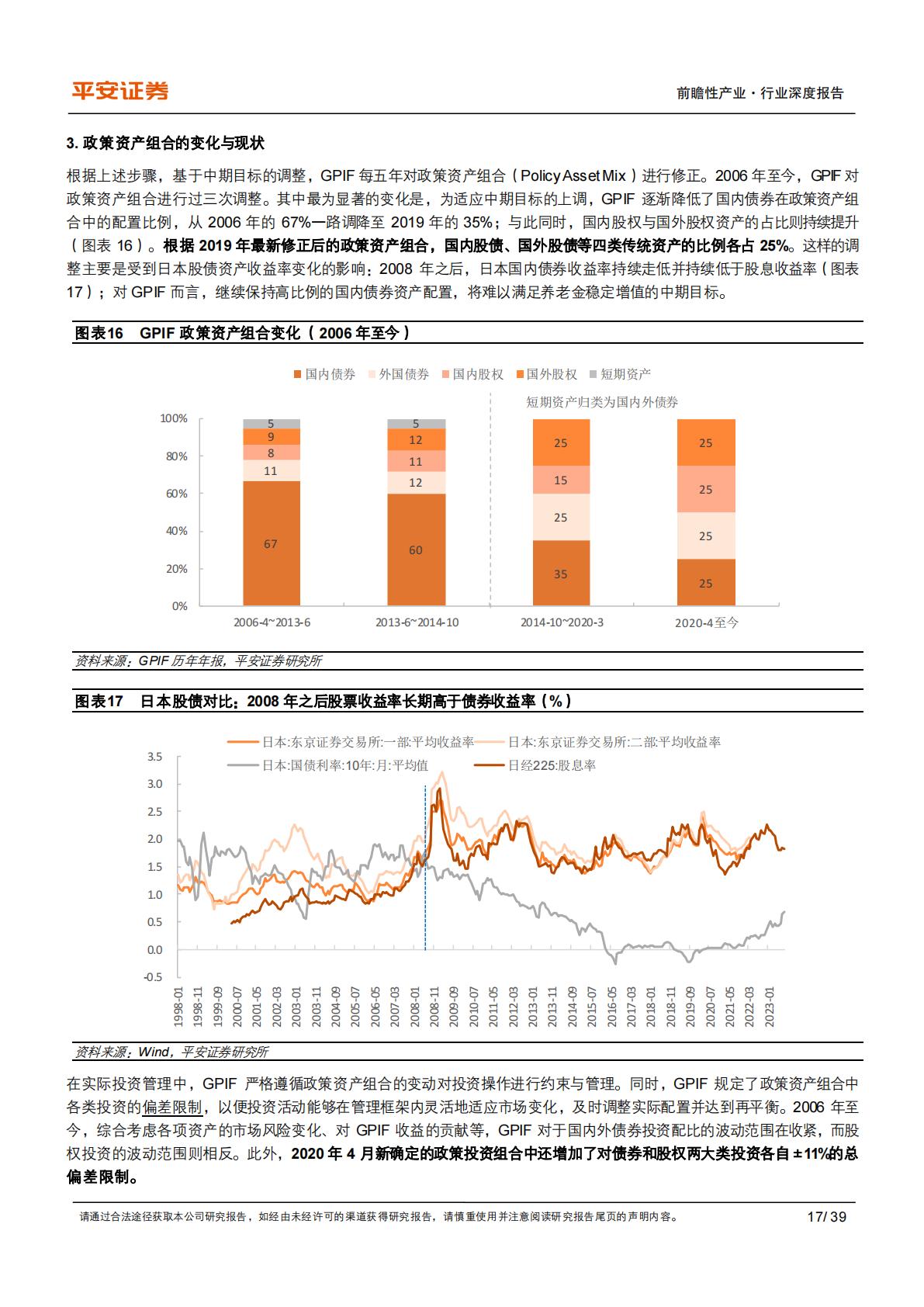 养老行业之日本GPIF：保守稳健型养老基金进化论-平安证券-202311-39页.PDF