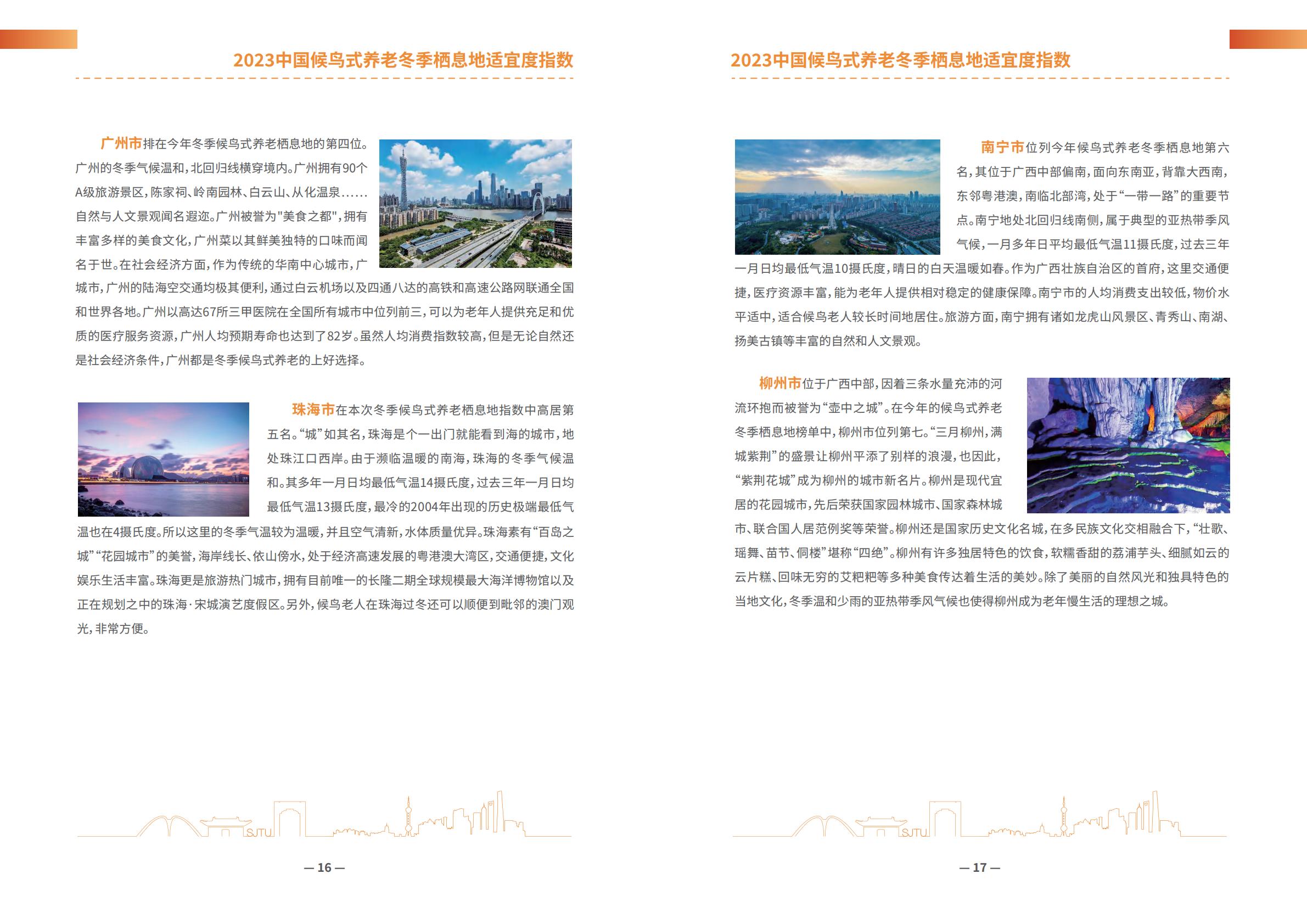 上海交通大学：2023中国候鸟式养老冬季栖息地适宜度指数-养老产业-14页-.PDF
