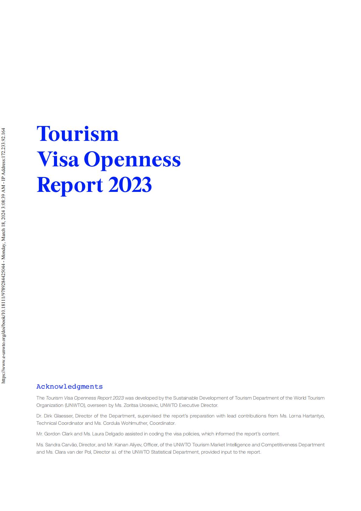 UN Tourism：2023年旅游签证开放报告.pdf