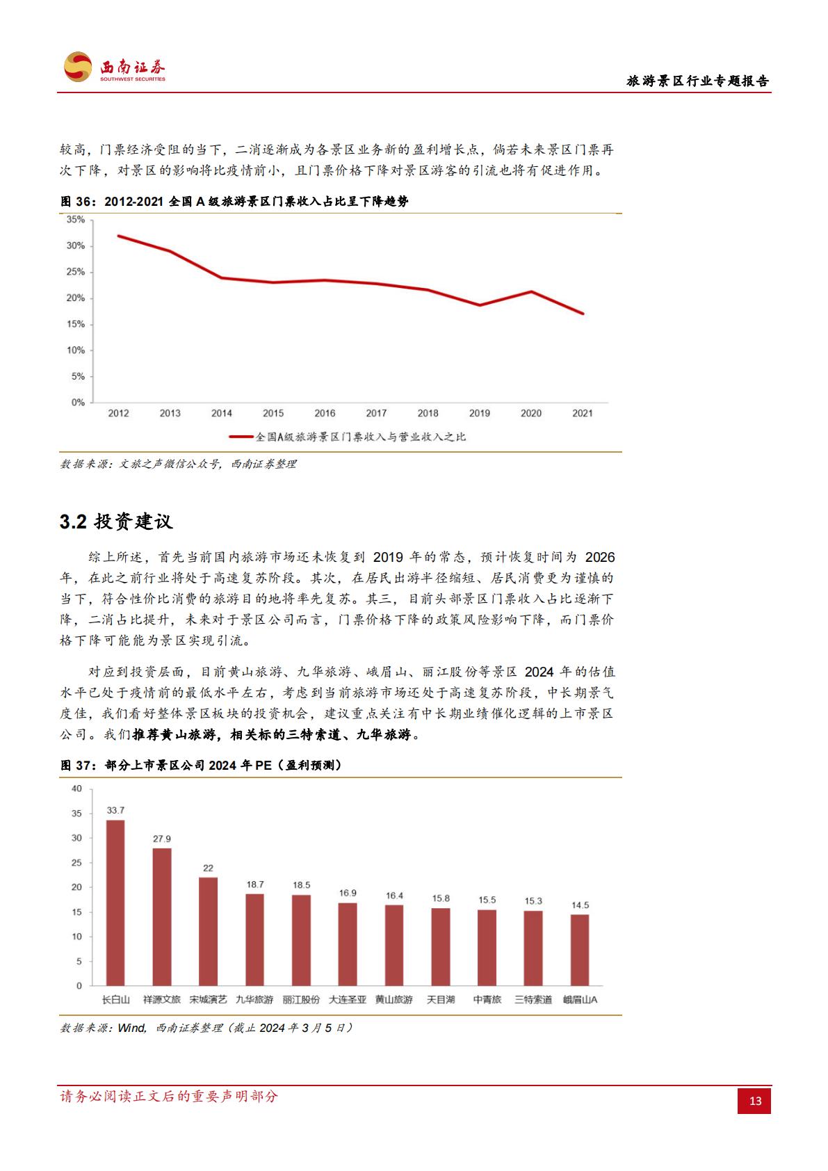 旅游景区行业专题报告：一文讲清楚国内旅游市场复苏的持续性-20240311-西南证券-21页.pdf