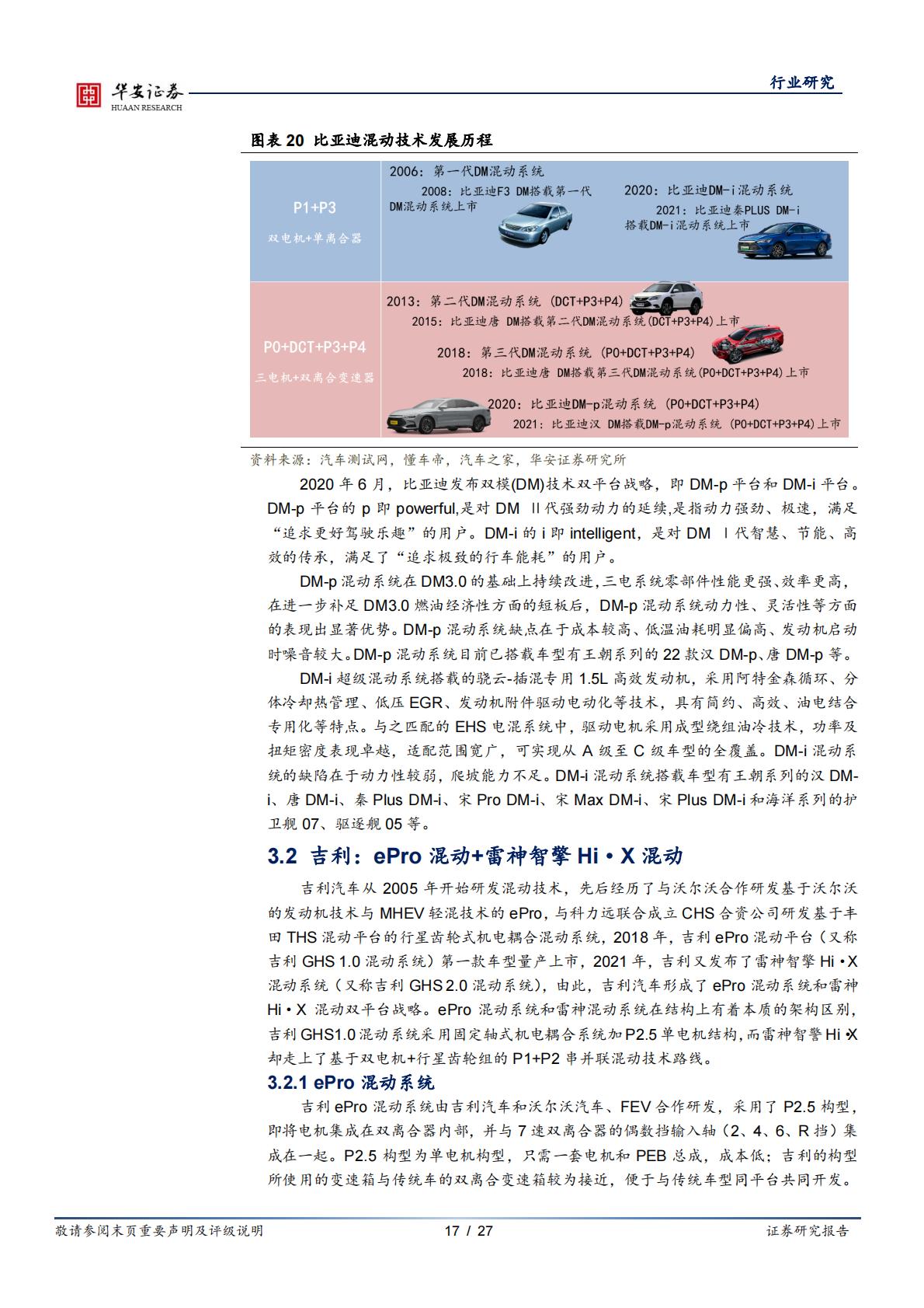 汽车行业专题：插混技术日趋成熟，带动上游增量部件-20230221-华安证券-27页.pdf