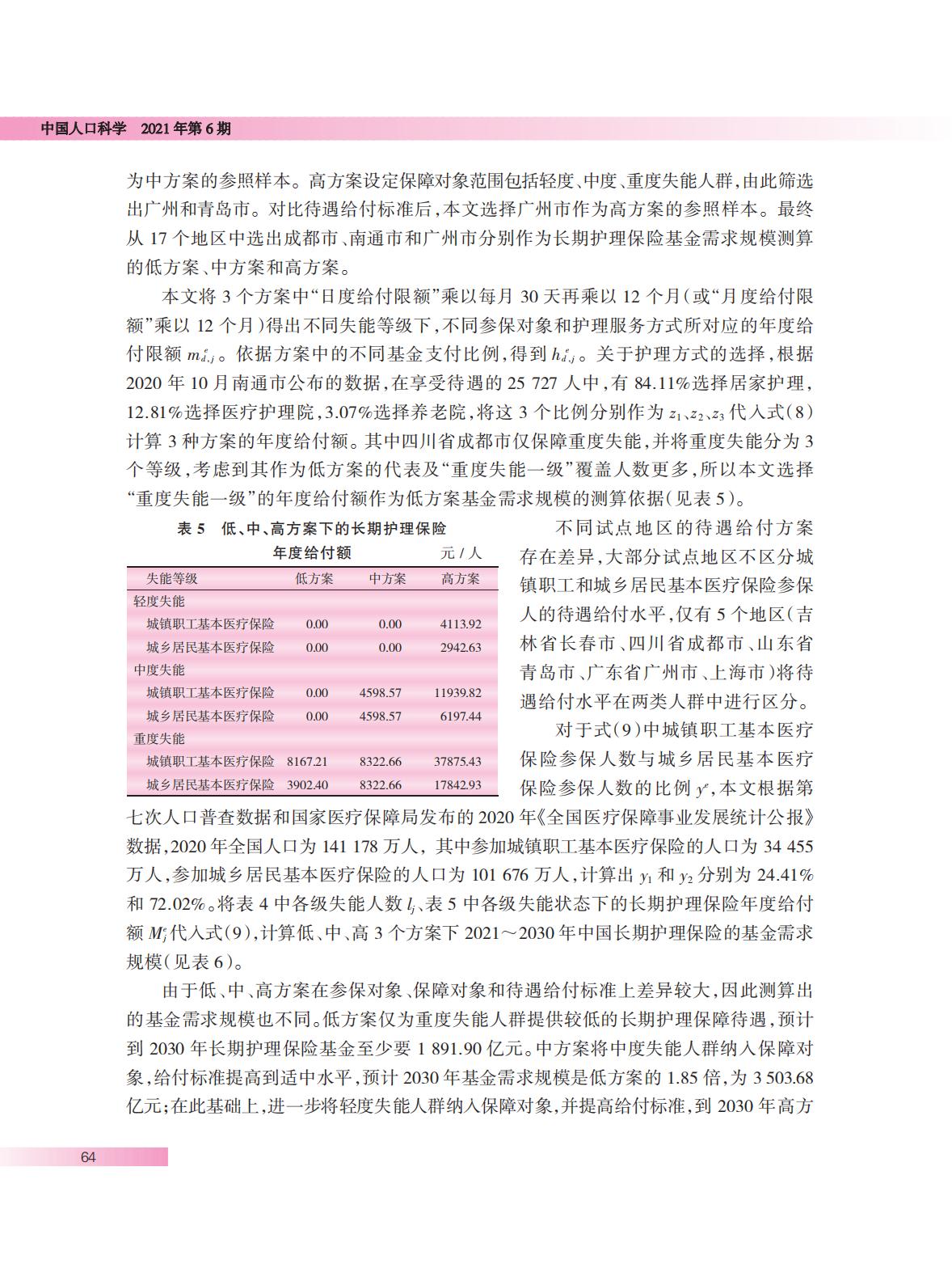 中国长期护理保险基金需求规模预测.pdf