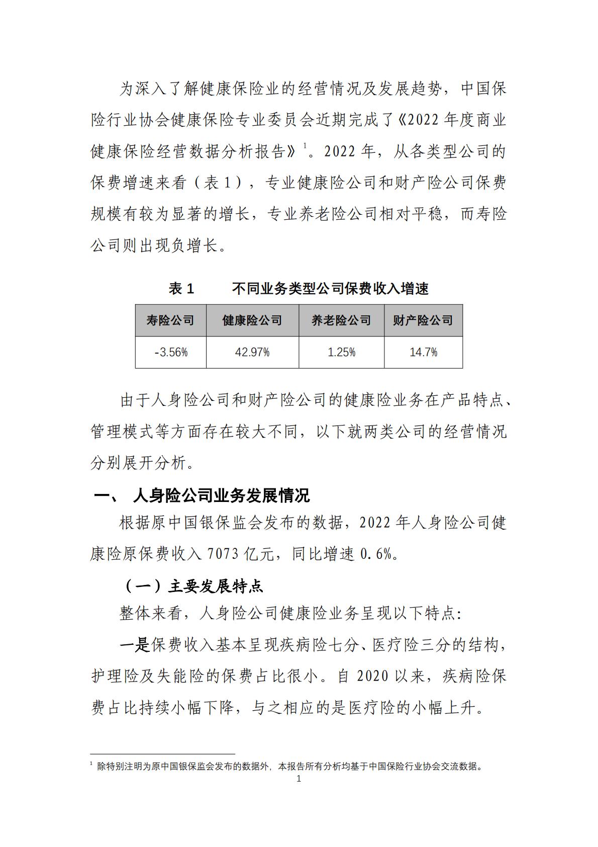 2022年度商业健康保险经营数据分析报告-中国保险行业协会-202307-25页.pdf