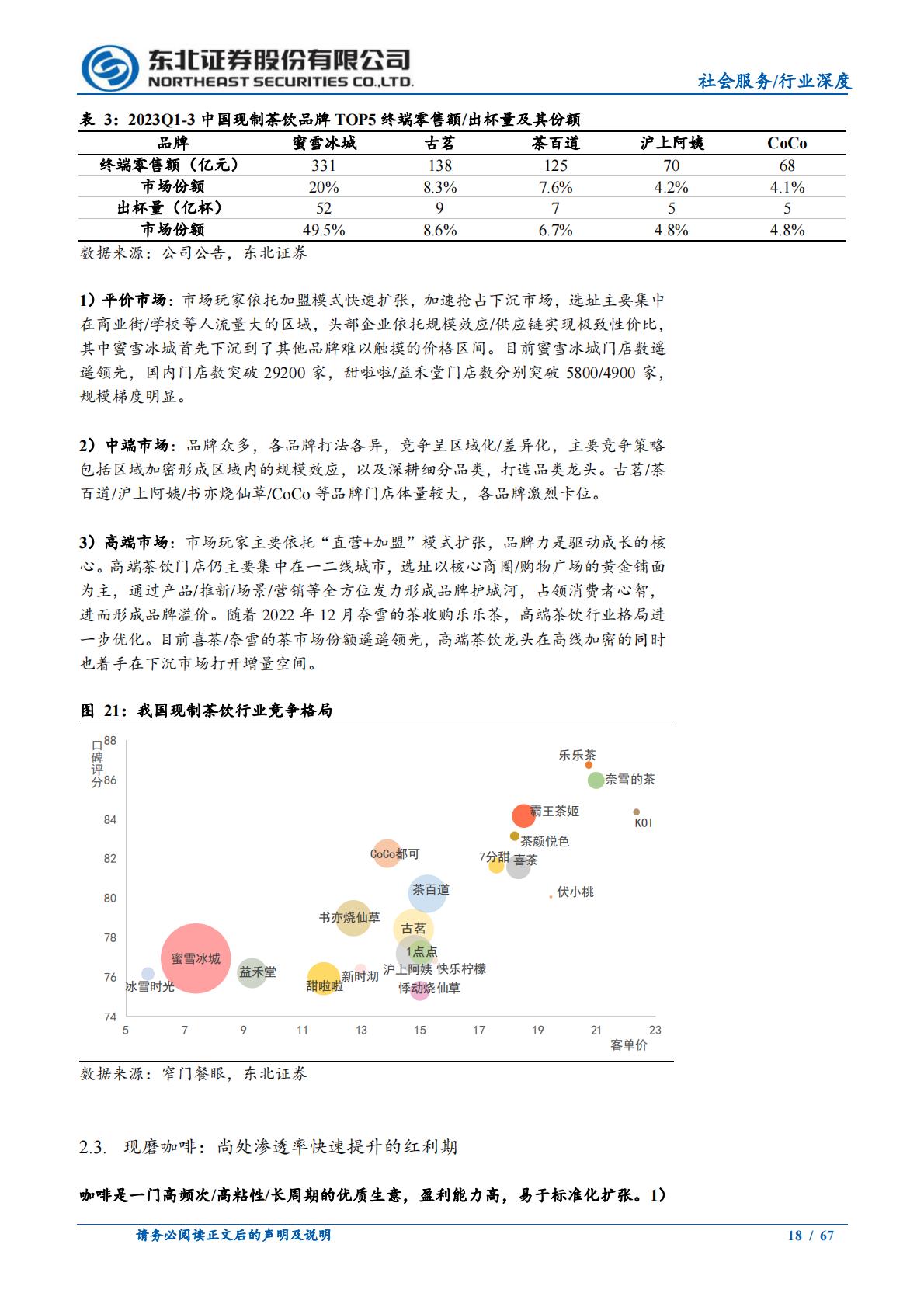 社会服务行业茶咖系列深度之二：现制茶饮星辰大海，蜜雪冰城独执牛耳-20240125-东北证券-67页.pdf