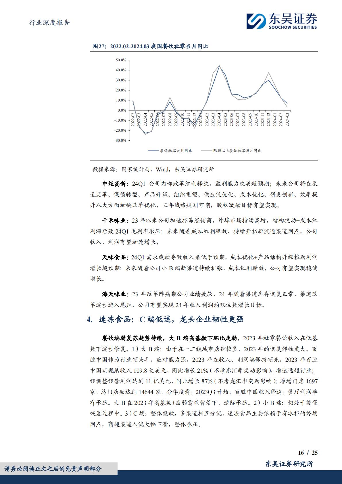 食品饮料行业深度报告：大众品2023年报&2024年一季报总结：景气各异，成本红利普遍-20240509-东吴证券-25页.pdf