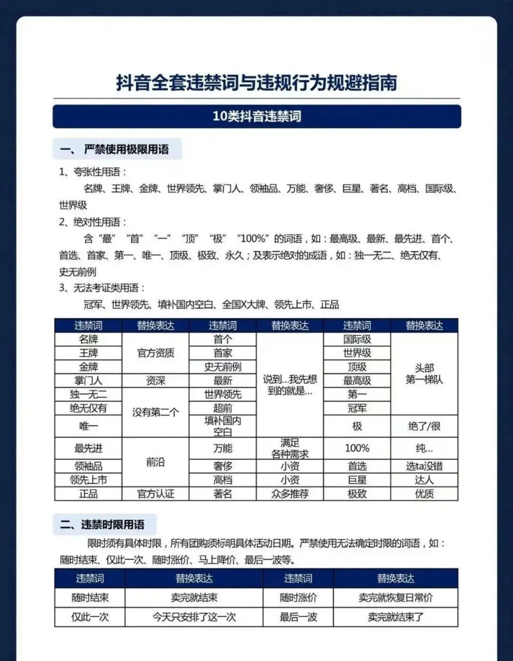 2024视频号、抖音直播、小红书违禁词汇总.pdf