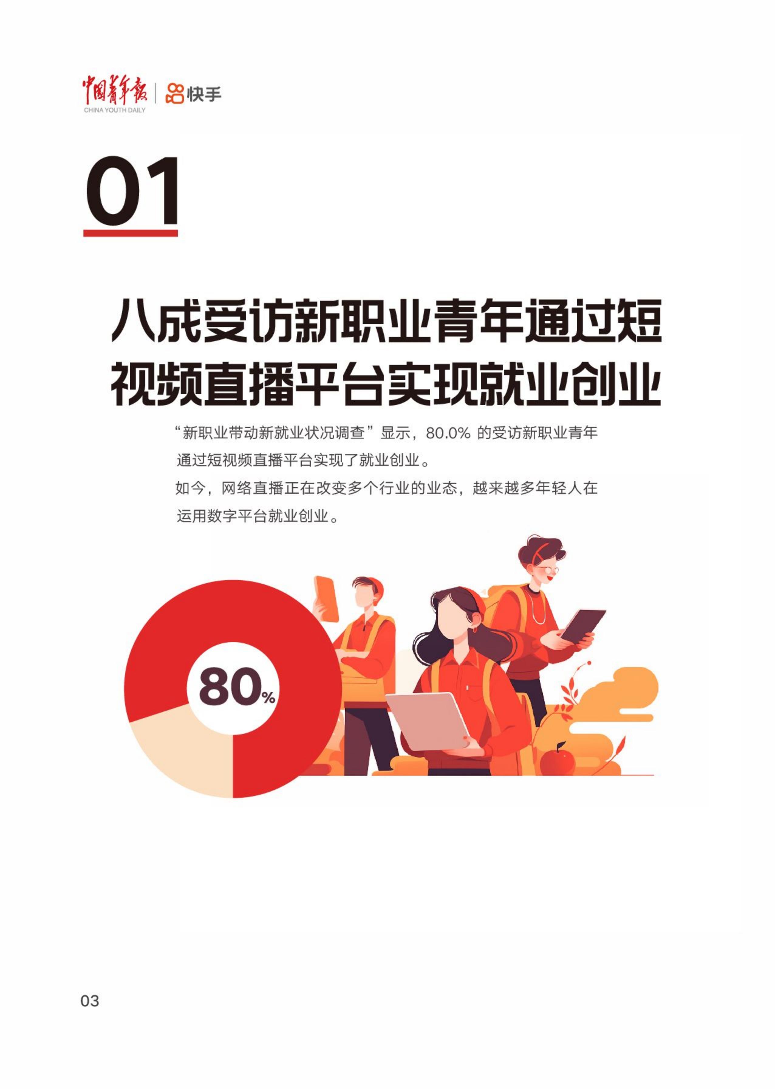 中国青年报社&快手：2024短视频直播平台促进青年就业报告.pdf