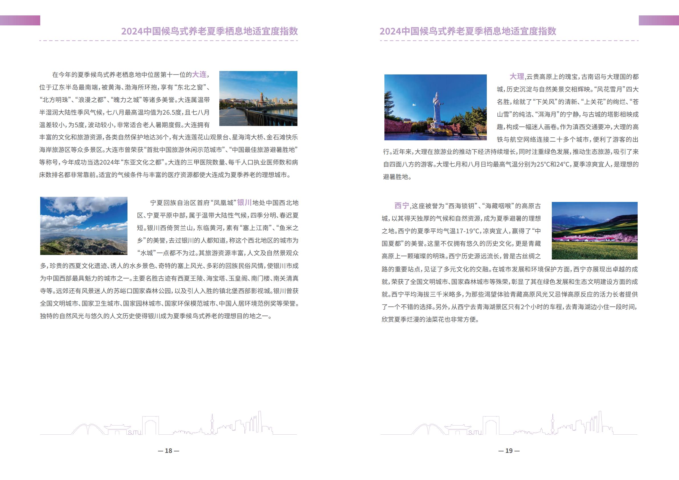 上海交通大学2024中国候鸟式养老夏季栖息地适宜度指数报告13页.pdf