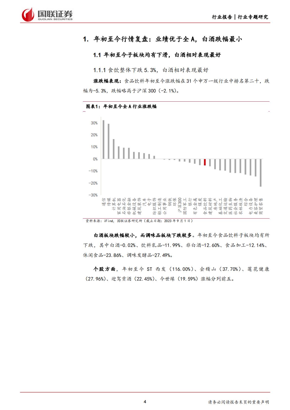 食品饮料行业：酒类基本面修复稳健，大众品业绩持续改善-20230904-国联证券-37页.pdf