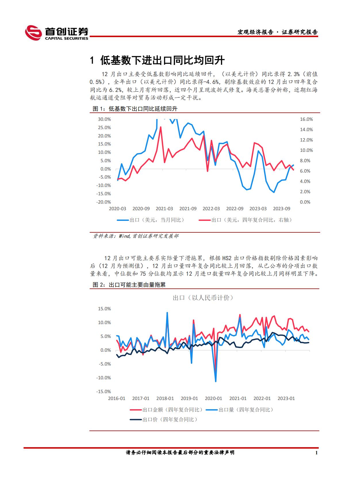 12月外贸数据点评：低基数下进出口同比均回升H3_AP202401171617579474_1.pdf