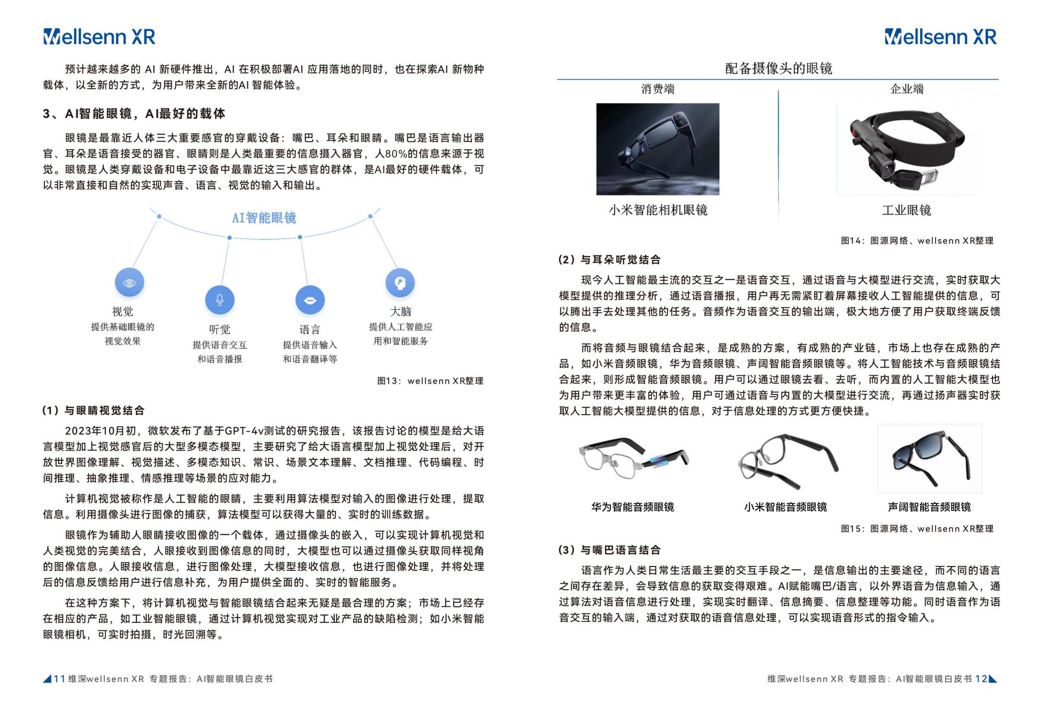 维深Wellsenn XR：2024年AI智能眼镜白皮书.pdf