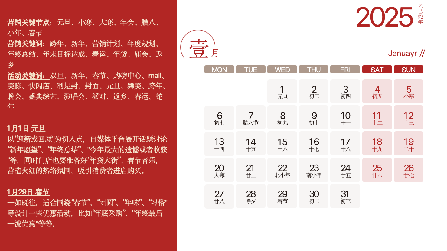 2025年蛇年年度营销日历营销建议【2025营销日历】.pptx