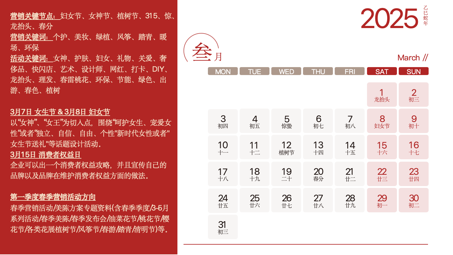 2025年蛇年年度营销日历营销建议【2025营销日历】.pptx