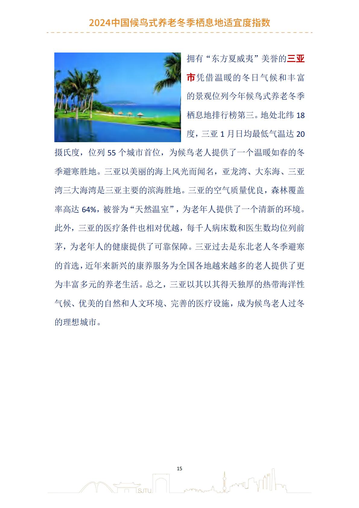 2024中国候鸟式养老冬季栖息地适宜度指数报告-上海交通大学.pdf
