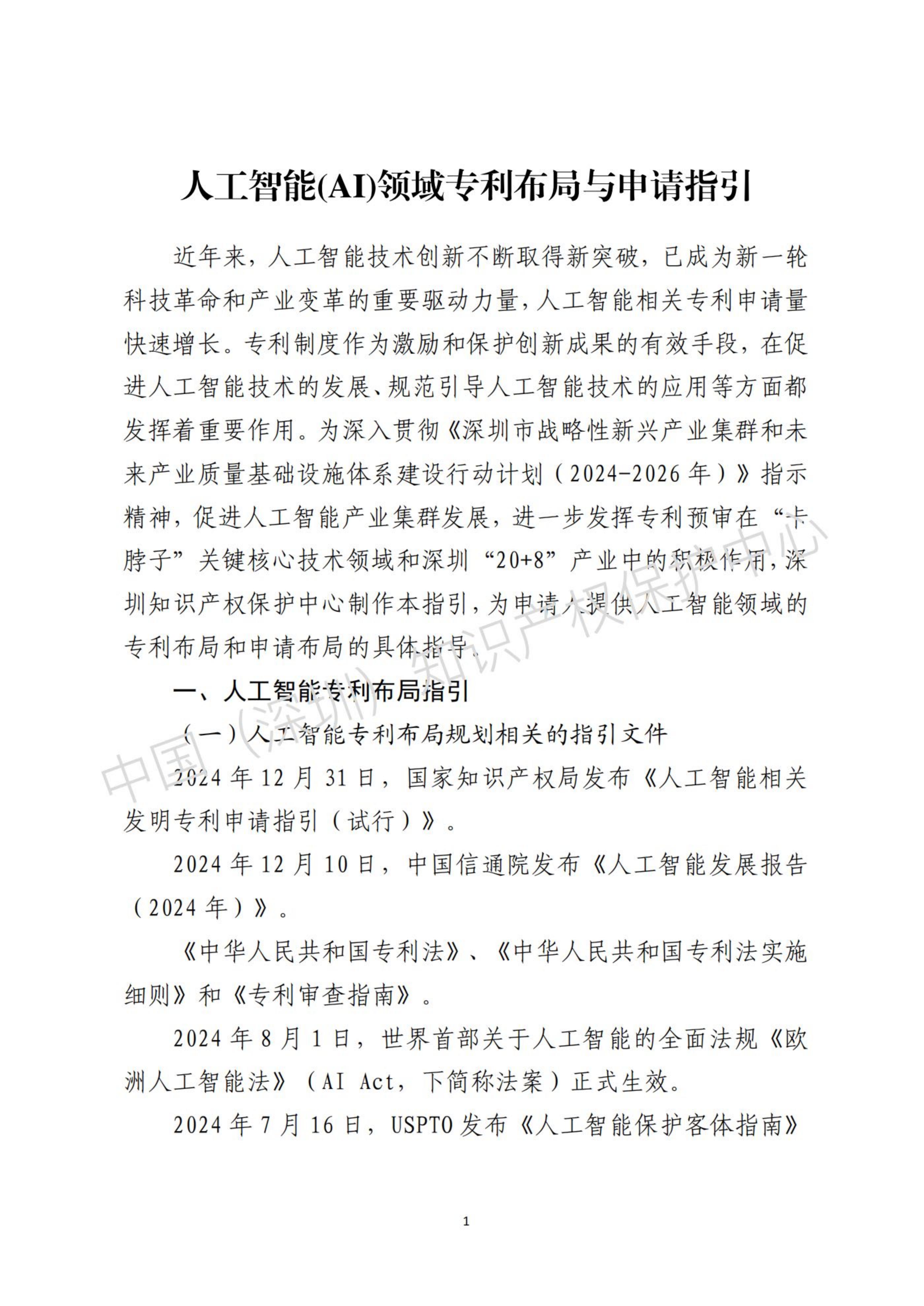 人工智能(AI)领域专利布局与申请指引.pdf