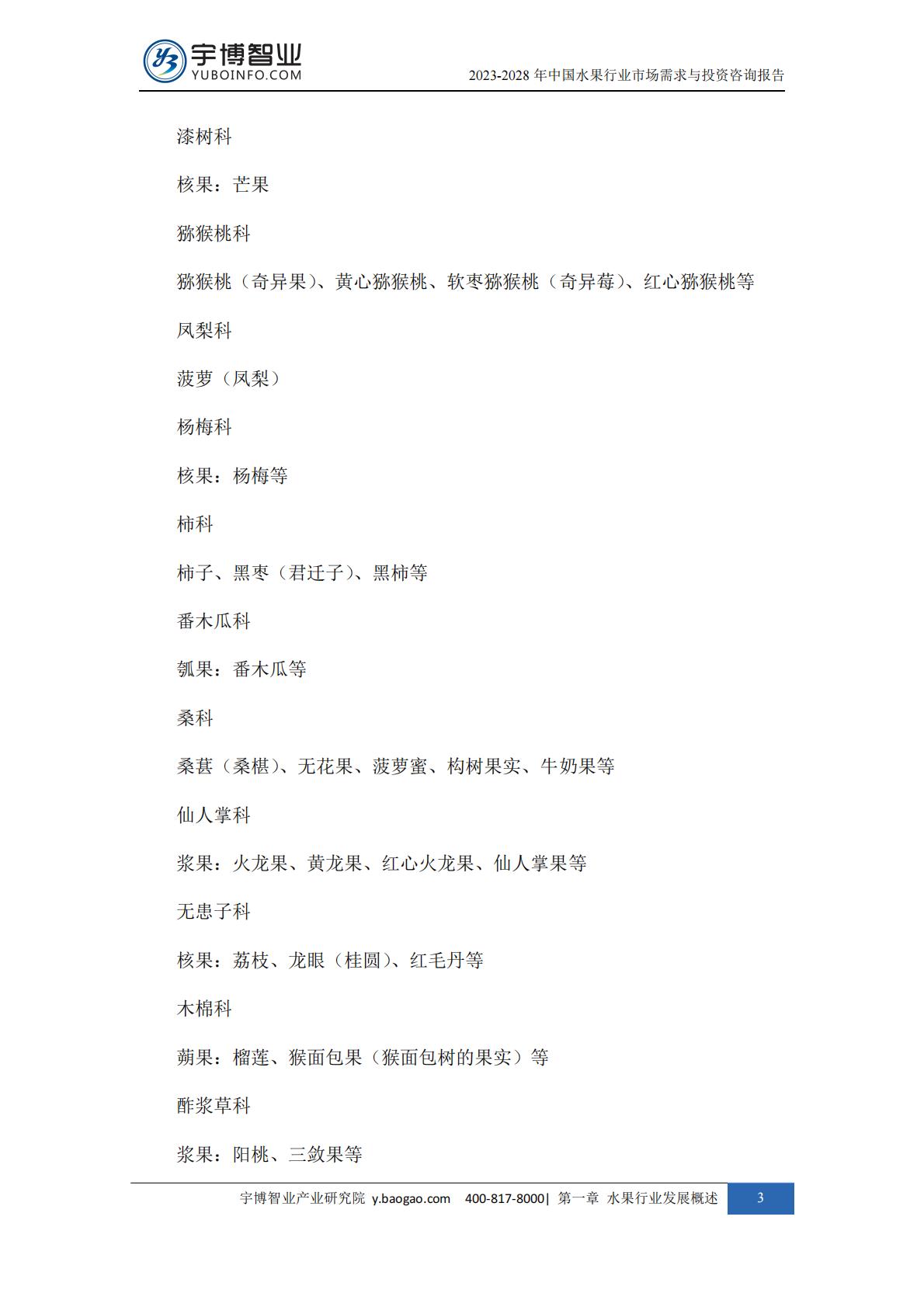 2023-2028年中国水果行业市场需求与投资咨询报告.pdf
