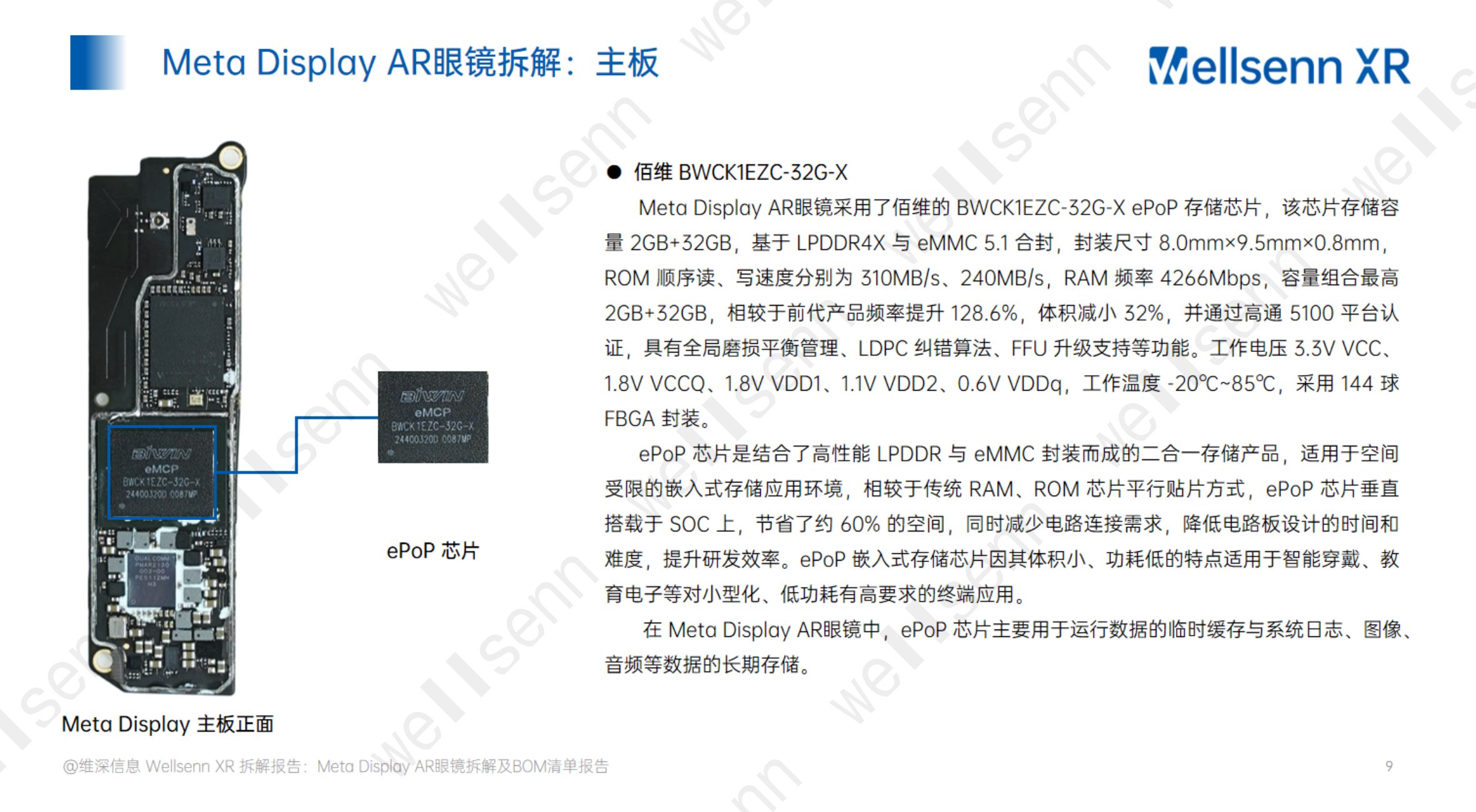 wellsenn+AI眼镜拆解及BOM成本报告：Meta+Display+AR眼镜-免费版.pdf