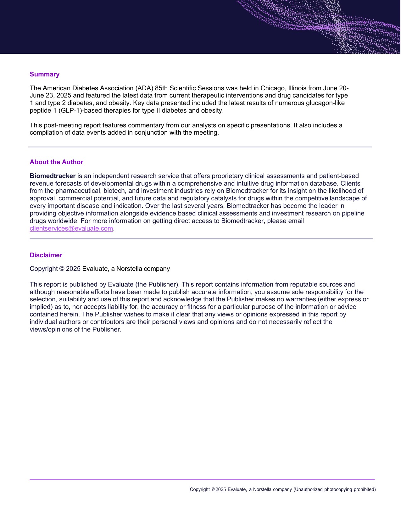 Biomedtracker2025美国糖尿病协会科学年会深度解析报告英文版44页.pdf