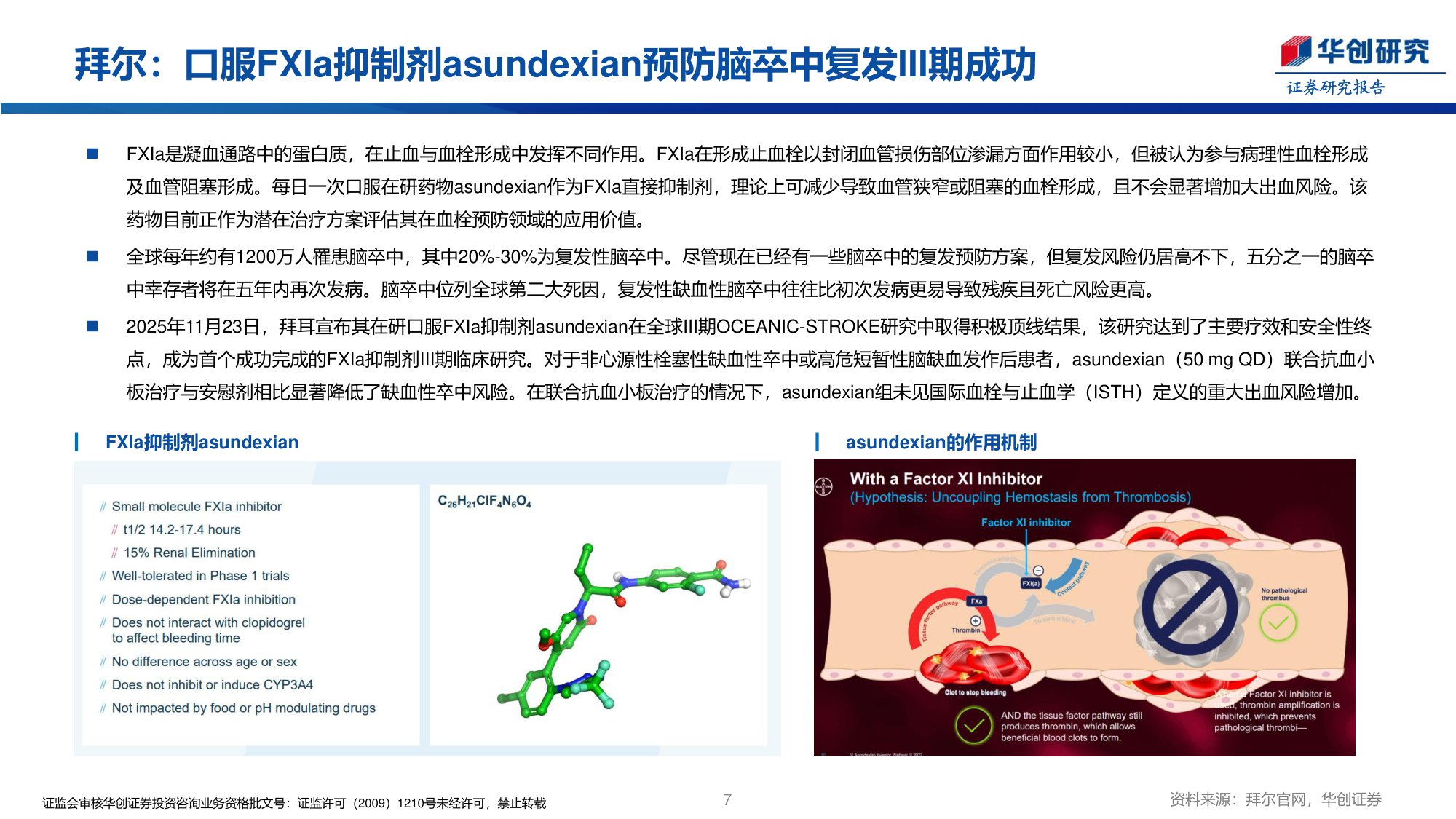 医药行业创新药周报口服FXIa抑制剂asundexian预防脑卒中复发III期成功-25113027页.pdf