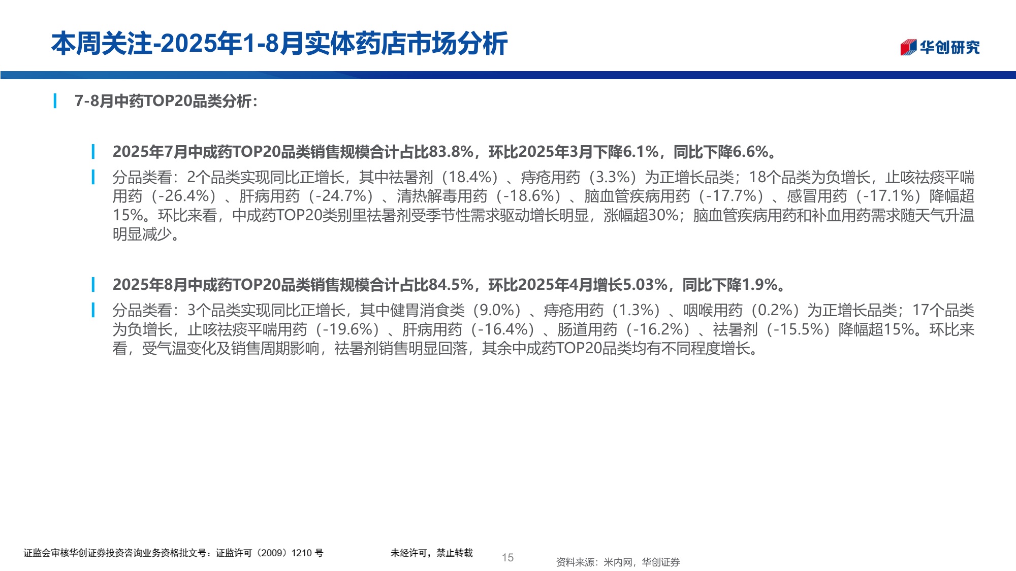 医药行业投资观点研究专题周周谈第149期2025年18月实体药店市场分析.pdf