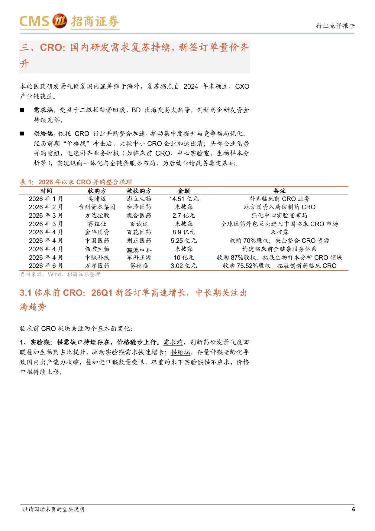 CXO行业报告景气度上行趋势明确把握两条核心主线-26070511页.pdf