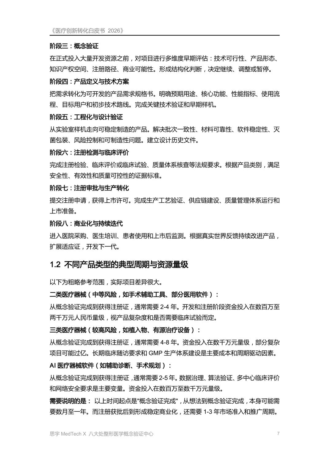 八大处整形医学概念验证中心医疗创新转化白皮书2026从临床问题到上市产品59页.pdf