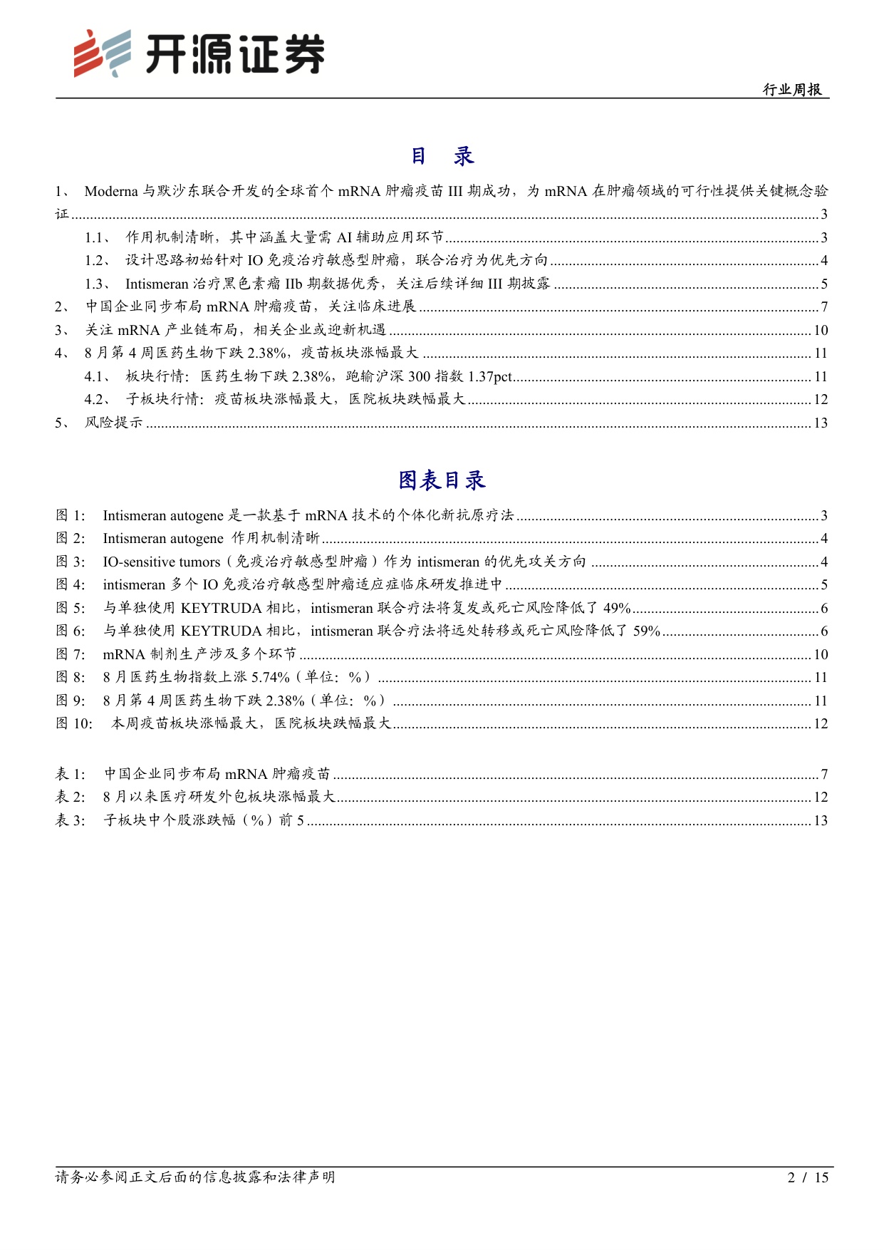 开源证券-医药生物行业周报mRNA药物迎来积极进展关注相关投资机会.pdf