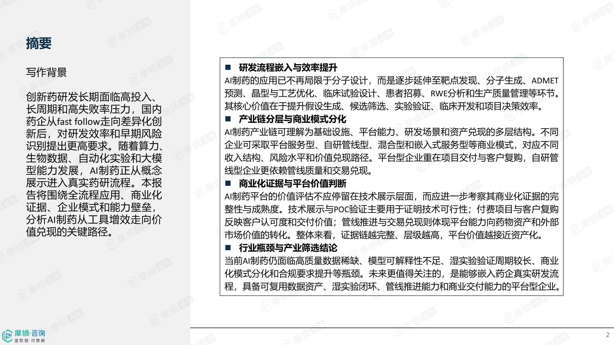 摩熵咨询2026AI制药产业化观察从工具增效走向价值兑现报告14页.pdf