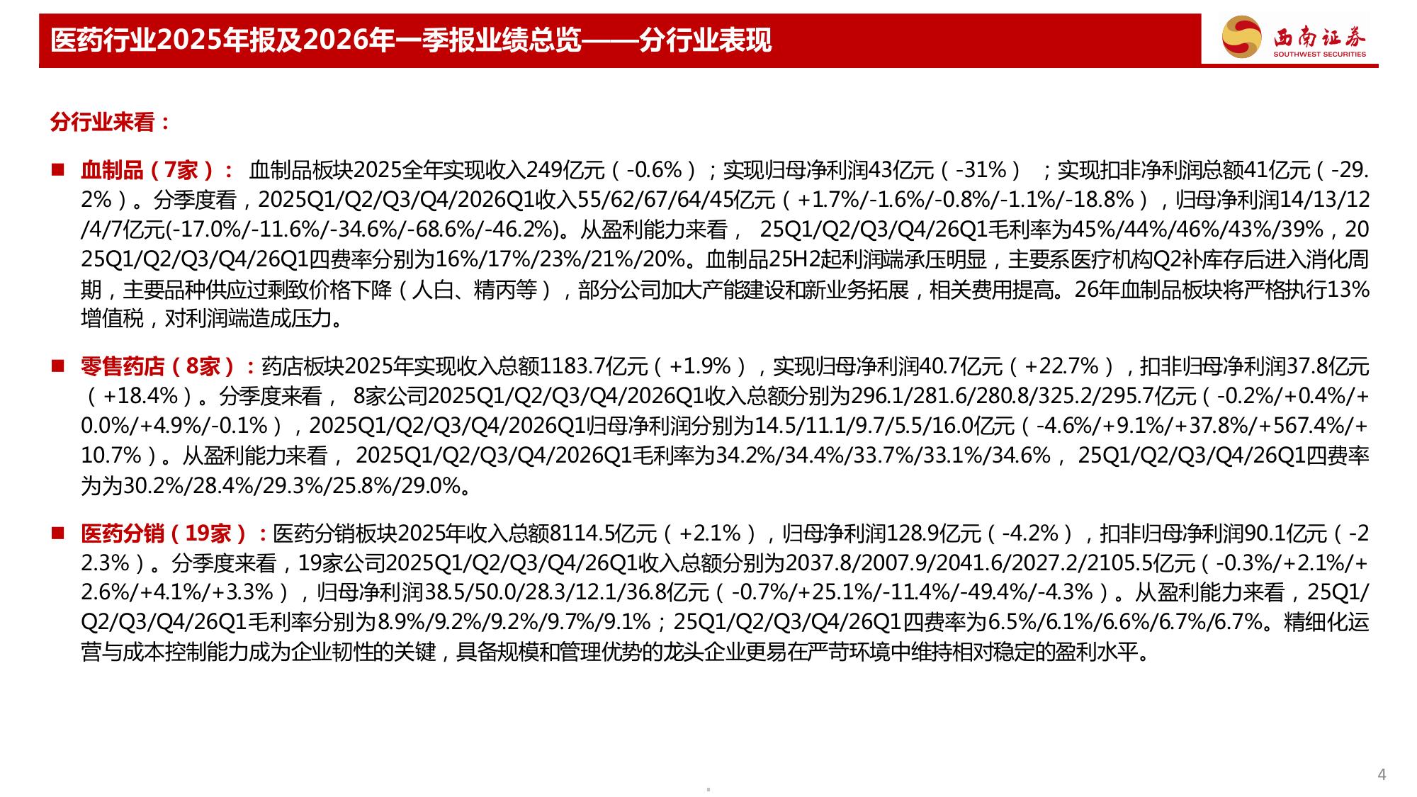 西南证券-医药行业2025年报及2026年一季报总结CXO创新药业绩保持较好增长.pdf