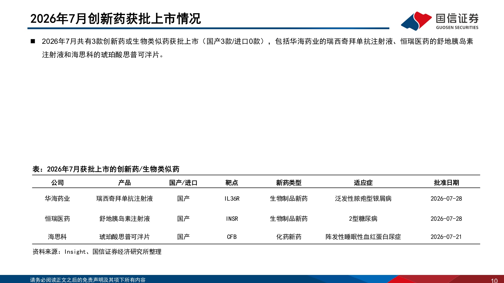 医药生物行业2026年8月投资策略：关注中报及创新药研发进展-20260823-国信证券-39页.pdf
