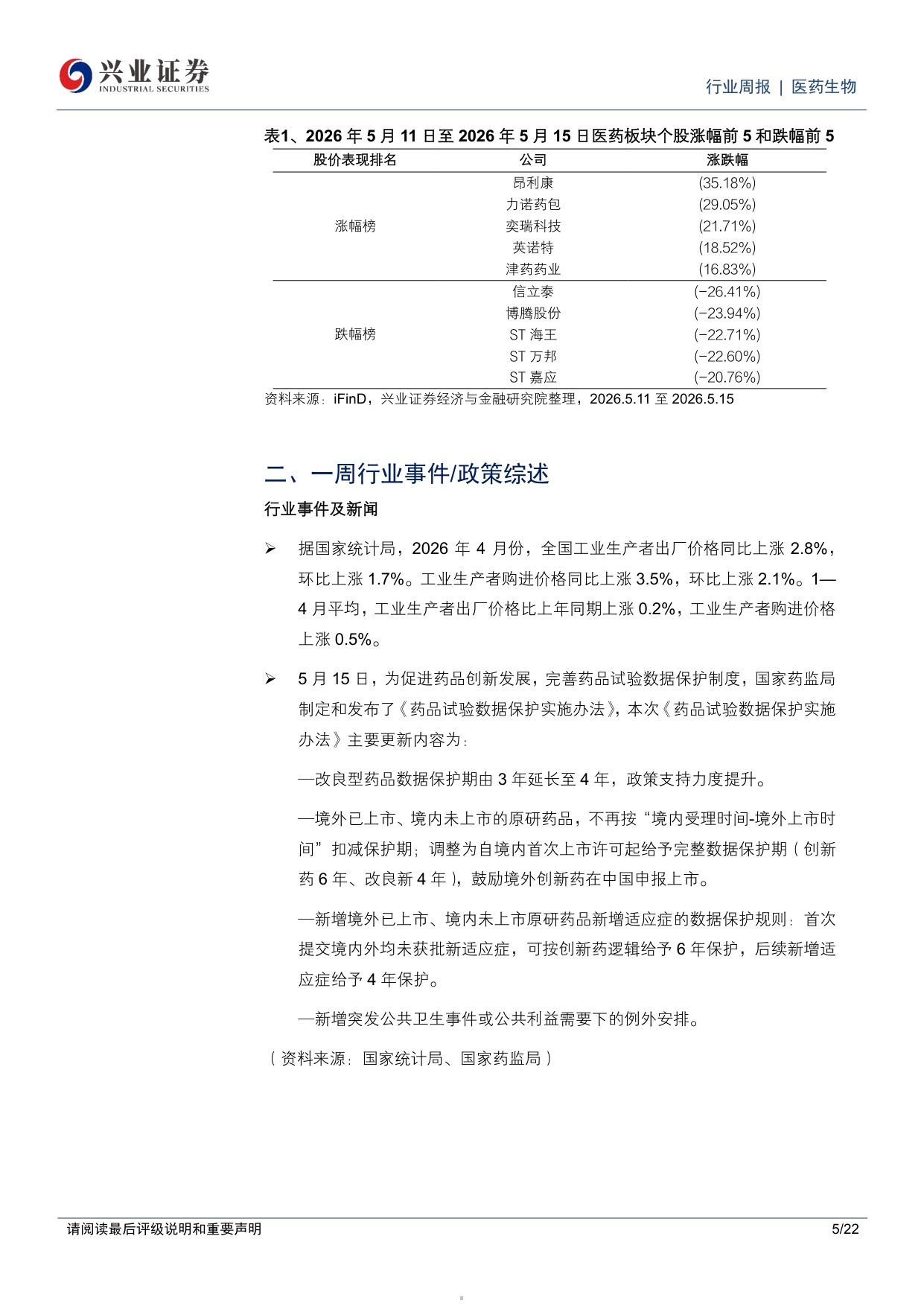 医药生物行业周报恒瑞医药与BMS达成全球战略合作继续看好创新药创新药产业链-26051822页.pdf