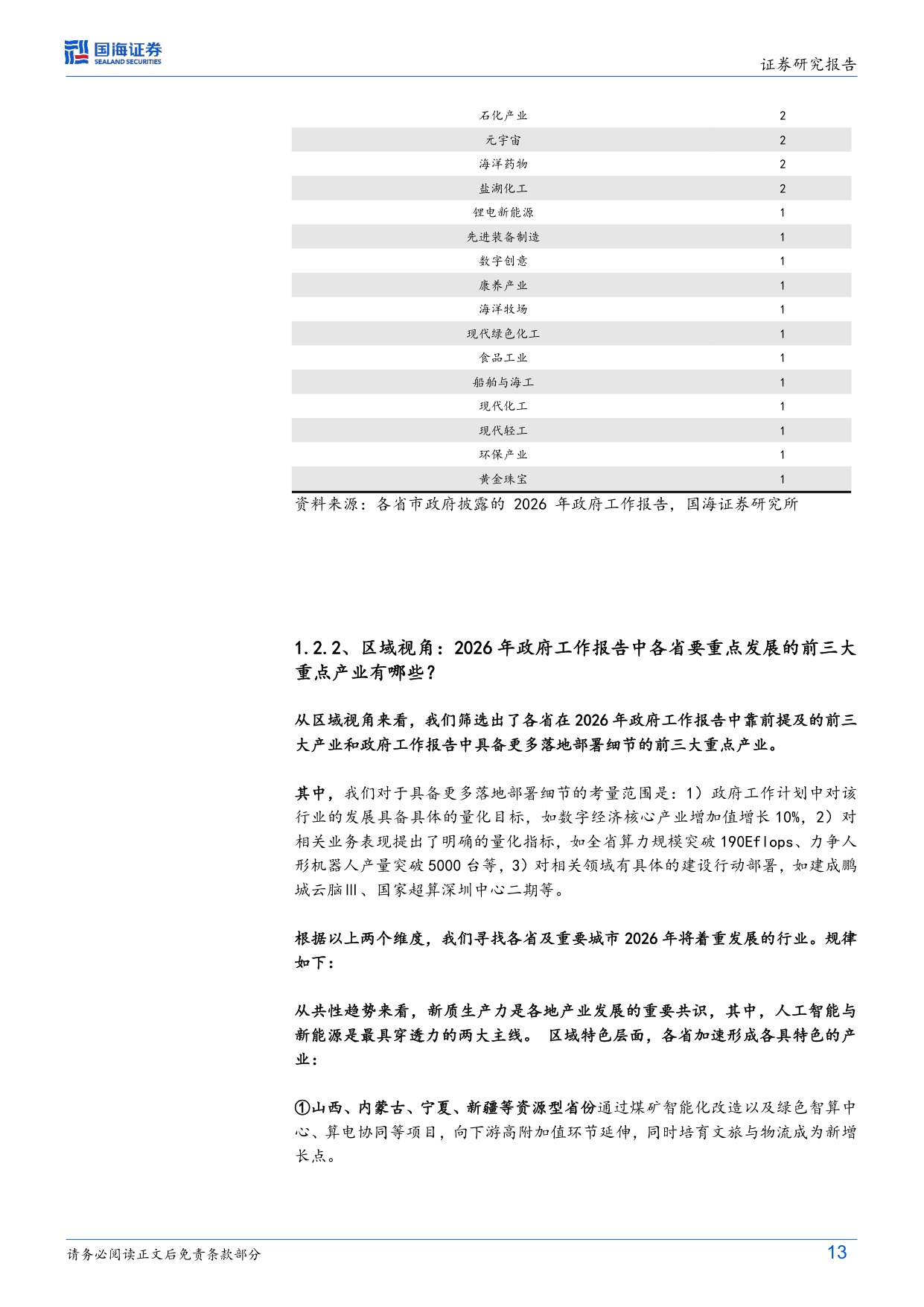 109页-国海证券-固定收益深度研究：读懂2026（二），36省市政府工作报告中的产业雄心.pdf