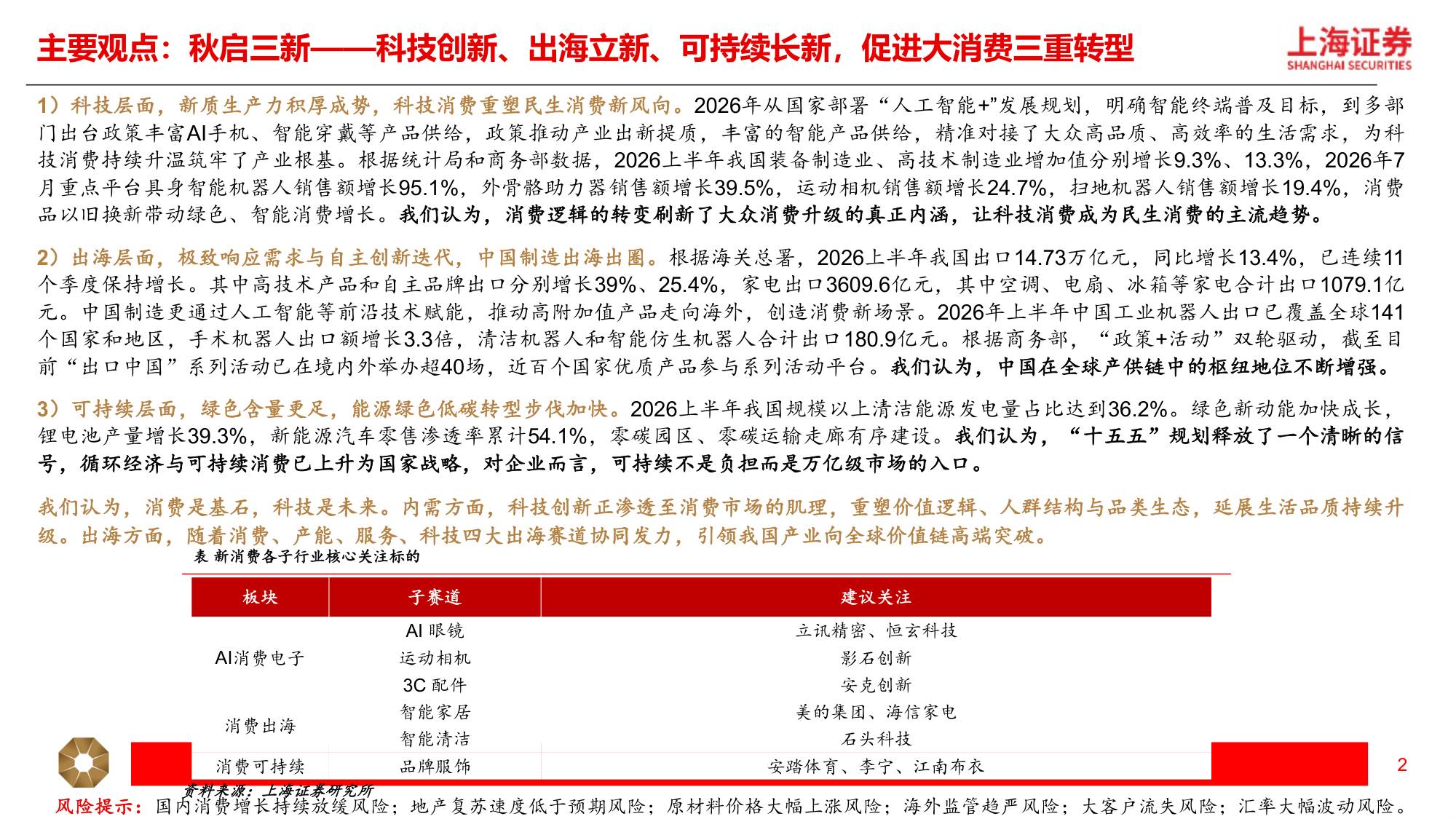 2026年新消费行业秋季策略：秋启三新，科技、出海、可持续-20260915-上海证券-20页.pdf