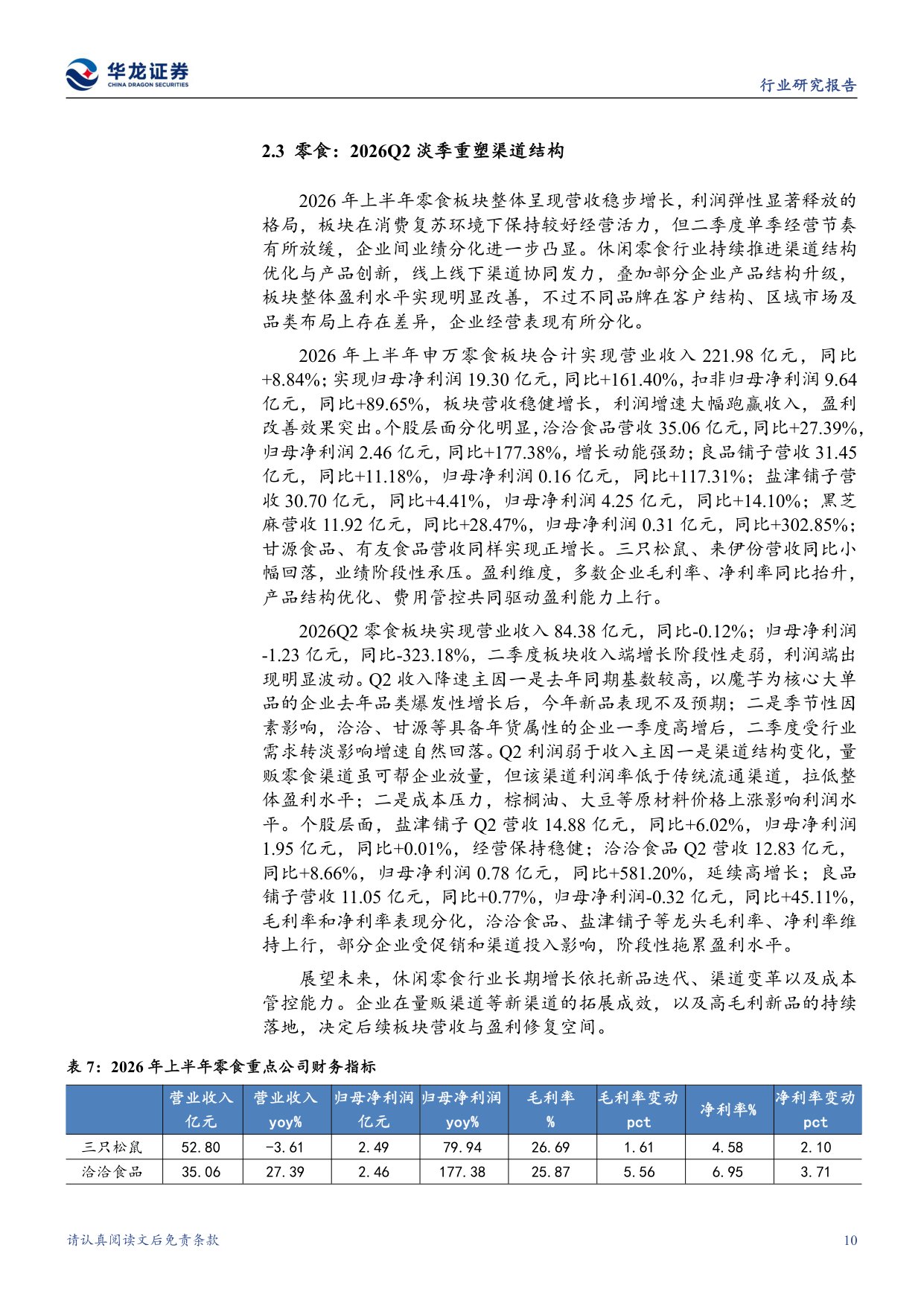 食品饮料行业2026半年报综述：需求端弱复苏，子板块盈利分化加剧.pdf