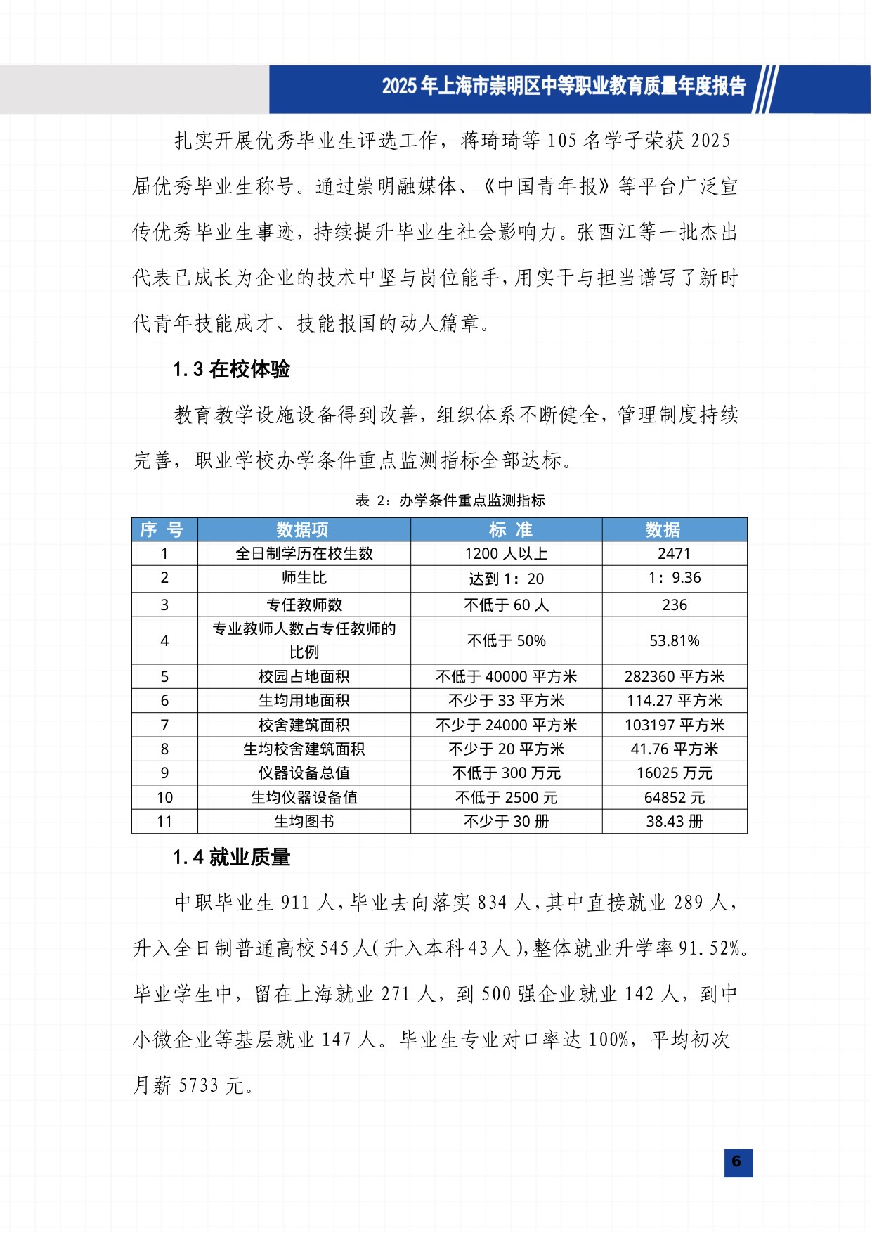 上海市崇明区教育局：崇明区中等职业教育质量报告（2025年度）.pdf