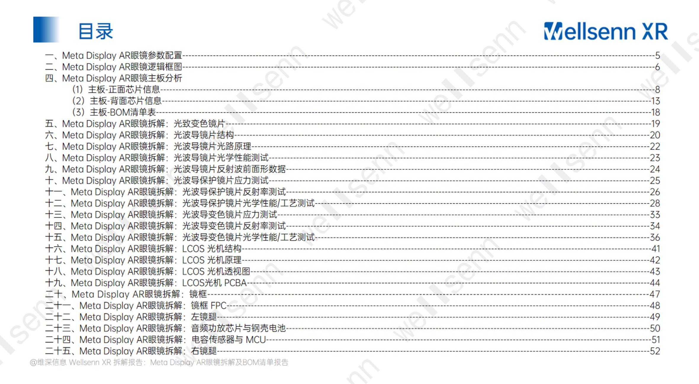 wellsenn+AI眼镜拆解及BOM成本报告：Meta+Display+AR眼镜-免费版.pdf