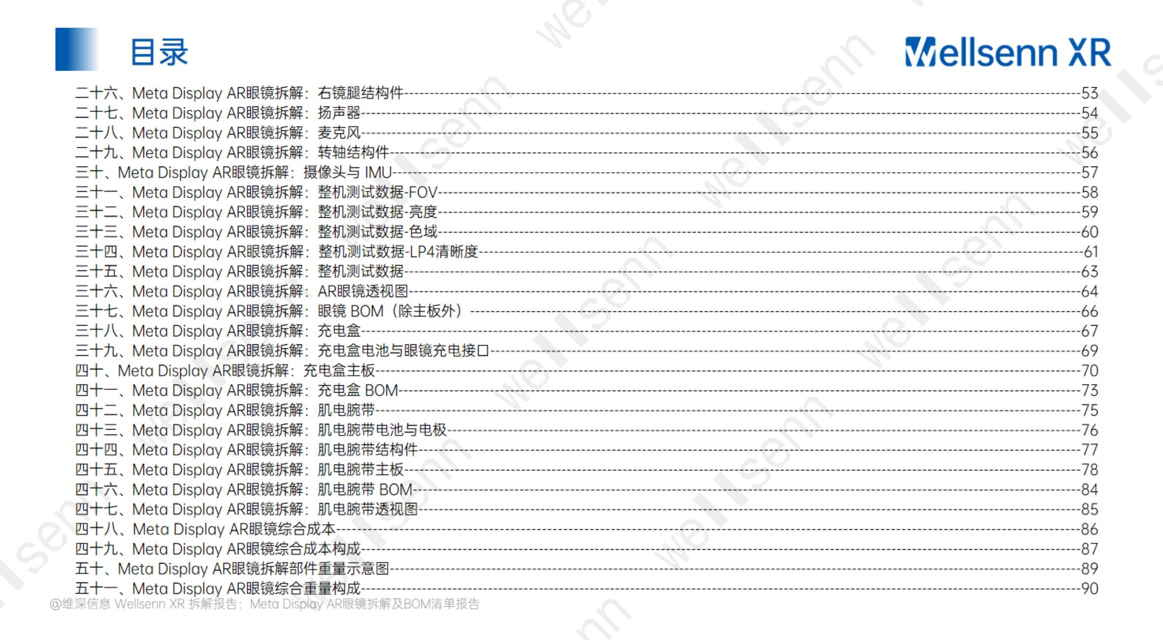 wellsenn+AI眼镜拆解及BOM成本报告：Meta+Display+AR眼镜-免费版.pdf