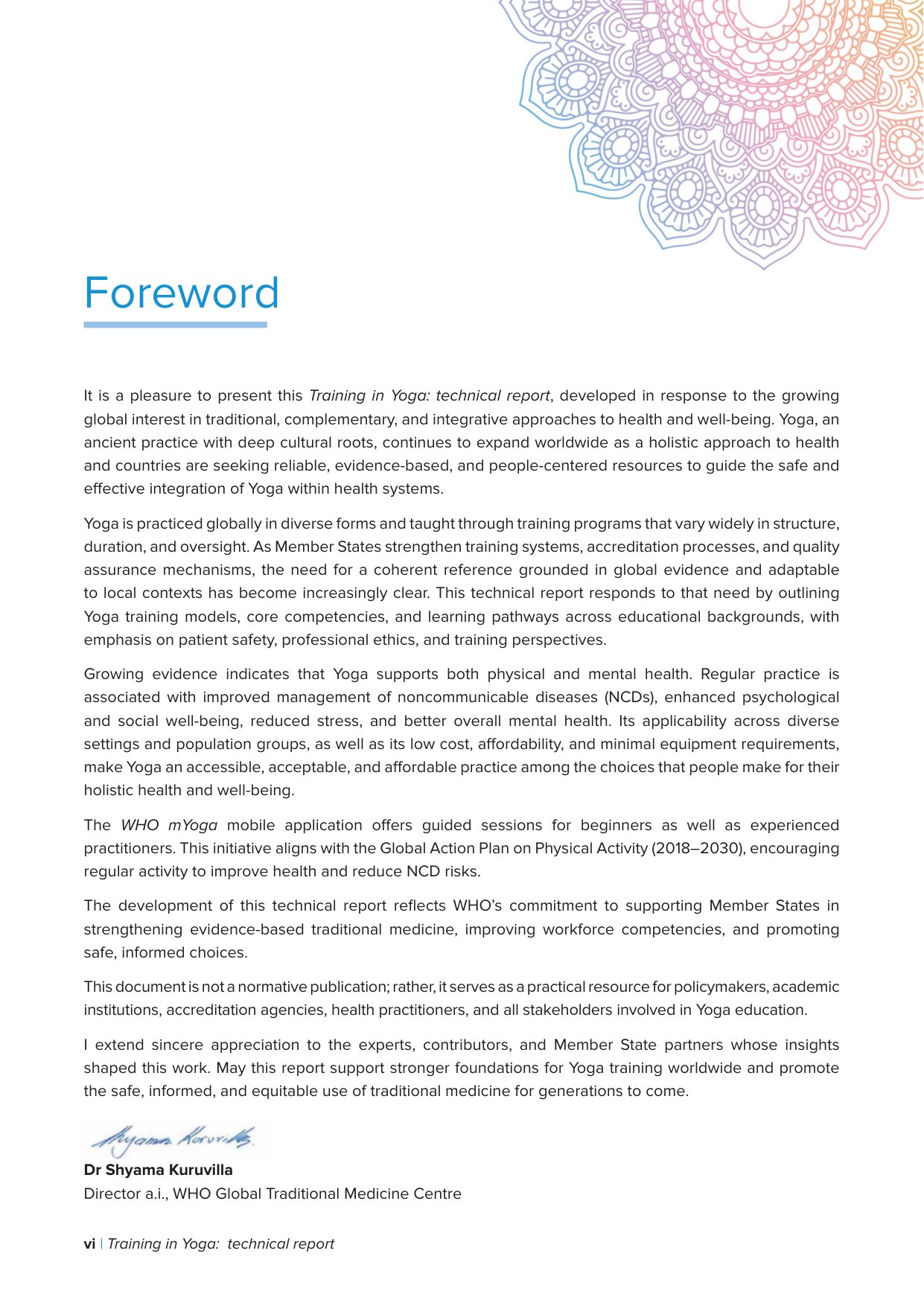 WHO世界卫生组织：2025年瑜伽培训技术报告（英文版）.pdf