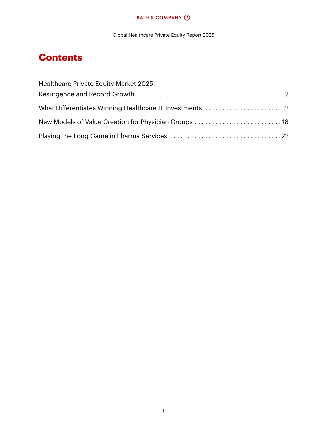 贝恩公司：2026年全球医疗健康行业私募股权报告（英文版）.pdf