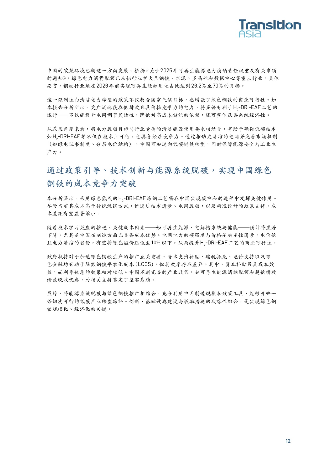 推动中国绿色钢铁转型： 资本支出、电网脱碳与补贴支持.pdf