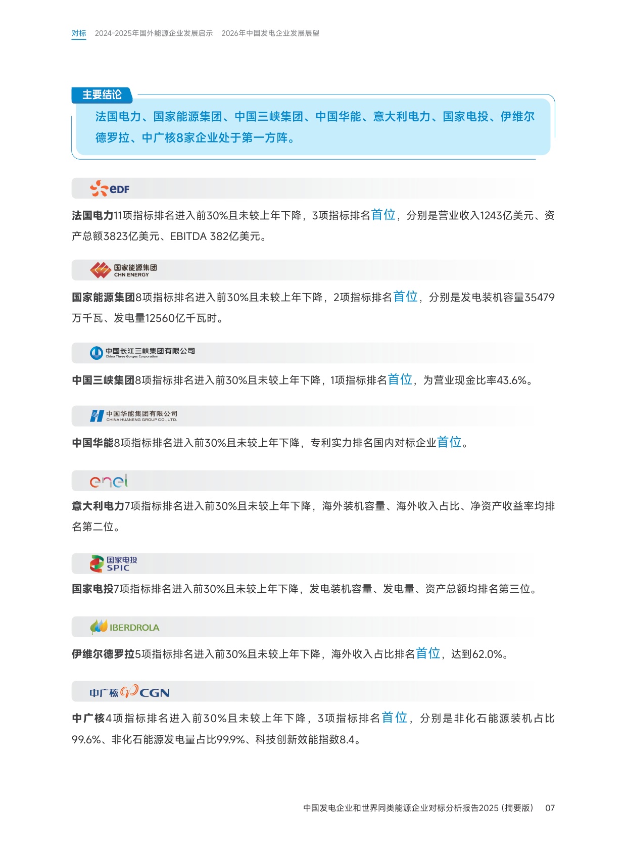 中国发电企业与世界同类能源企业对标分析报告2025（摘要版）.pdf