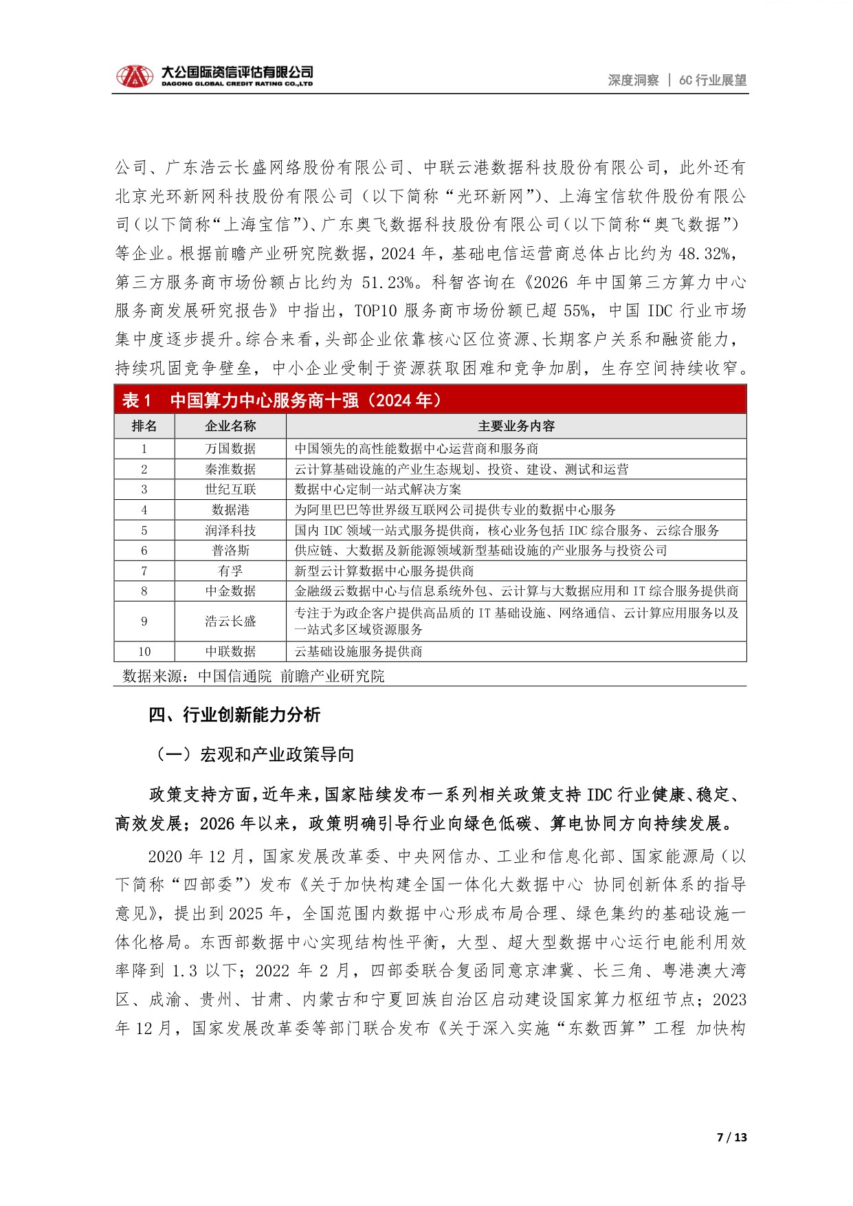 新型基建之互联网数据中心行业信用展望：AI算力驱动下行业整体规模逐步扩张，分化或将加剧.pdf