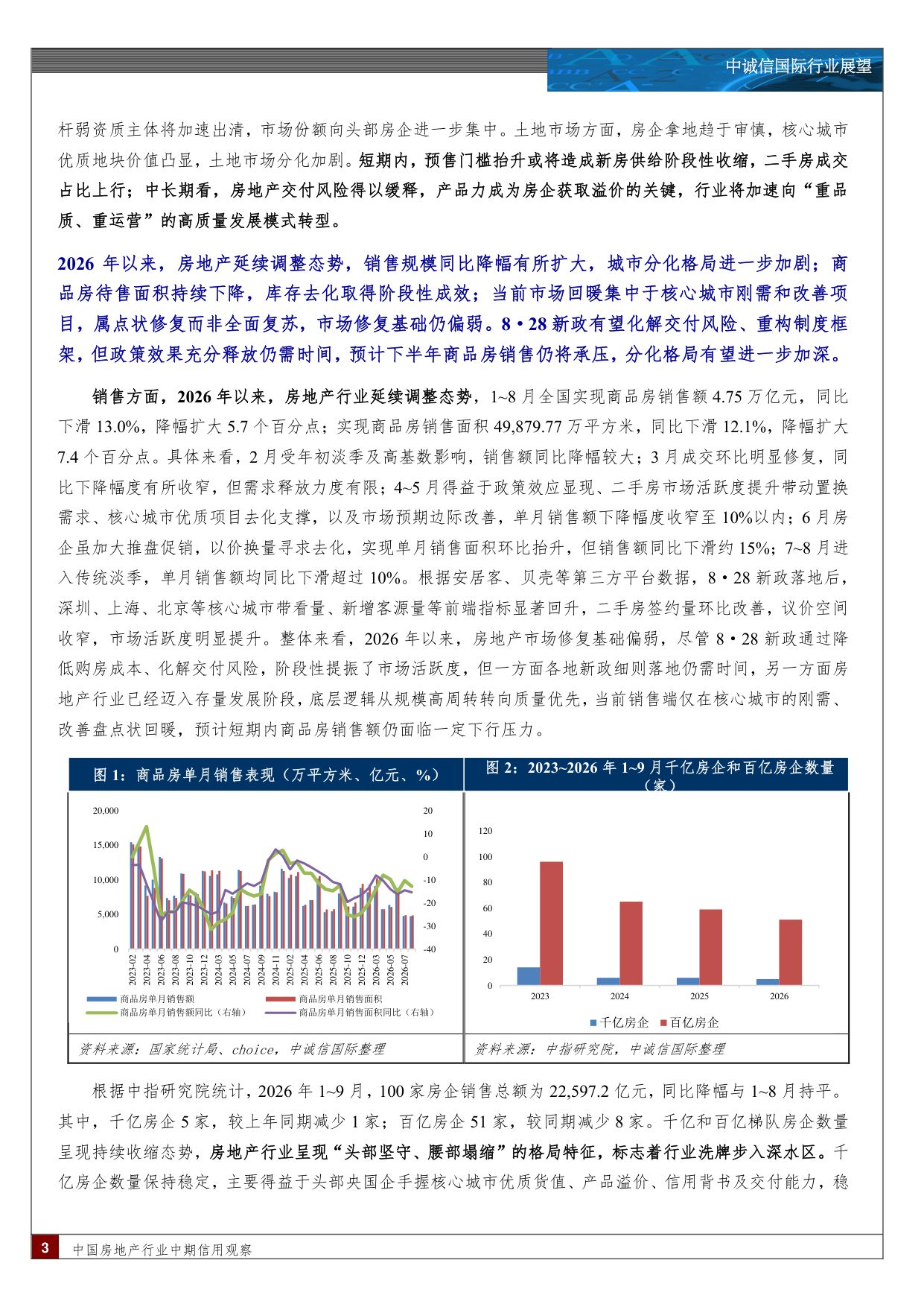 中国房地产行业中期信用观察：销售业绩与盈利表现仍处深度调整阶段，发展模式重构短期冲击流动性，长期重塑行业信用逻辑.pdf